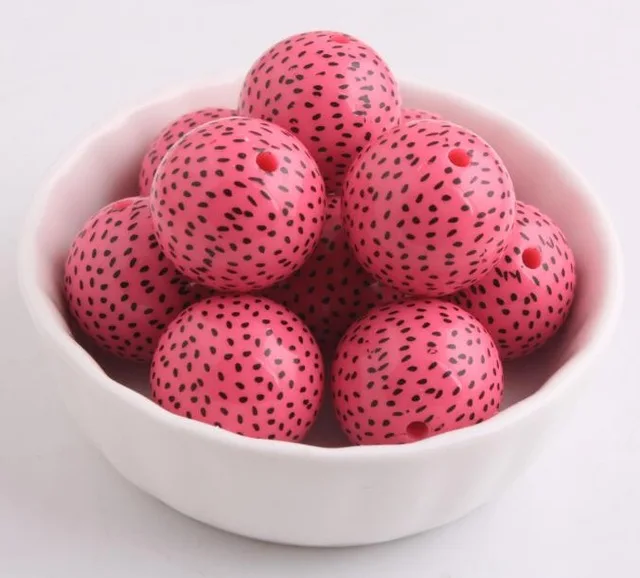 Акриловые бусины с имитацией жемчуга и принтом арбуза 20 мм 12 | Украшения