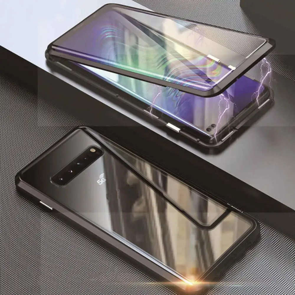 Магнитный чехол для телефона samsung Galaxy S10 S10E S9 S8 плюс Note9 360 Полное покрытие спереди