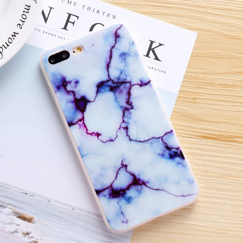 Чехол для iPhone 6 6s 7 8 Plus X 5 S SE гранитный скраб изображение мрамора окрашена