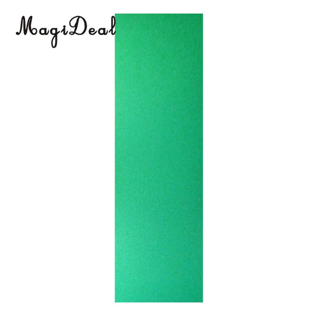 MagiDeal Pro скейтборд палуба наждачная бумага сцепление лента катание доска Longboarding Griptape 84x23 см, 4 цвета - Цвет: Green