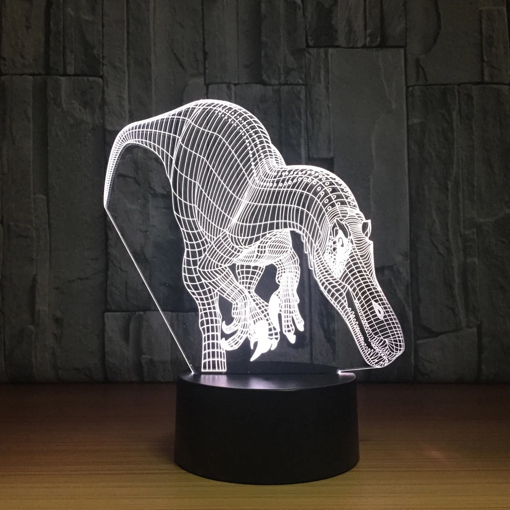 3D USB моделирование динозавров настольная лампа светодиодный ночные светильники 7