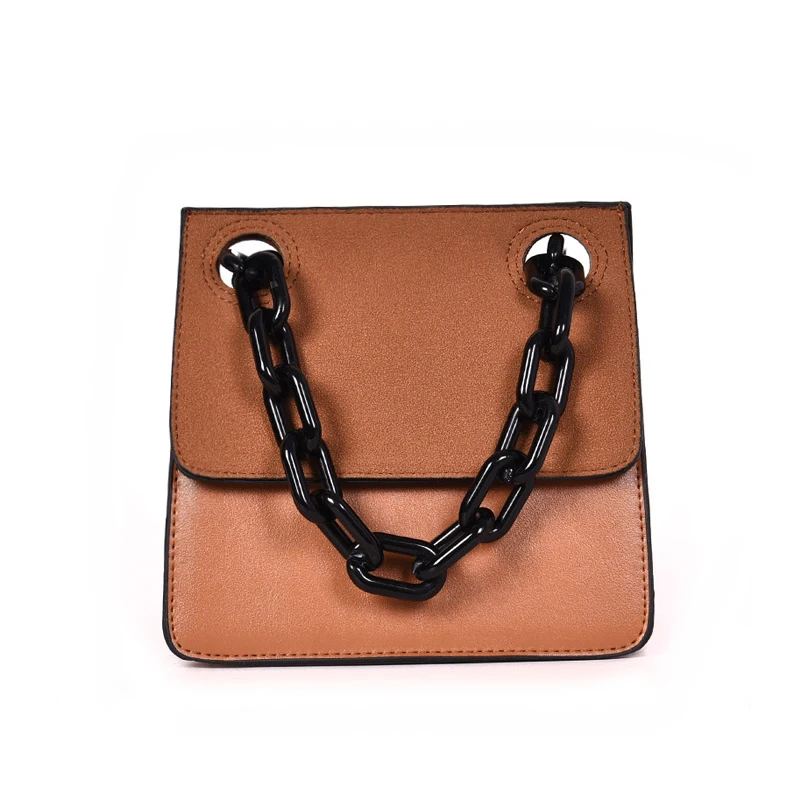 Акриловая матовая сумка через плечо с цепочкой для женщин новинка 2019 элегантная