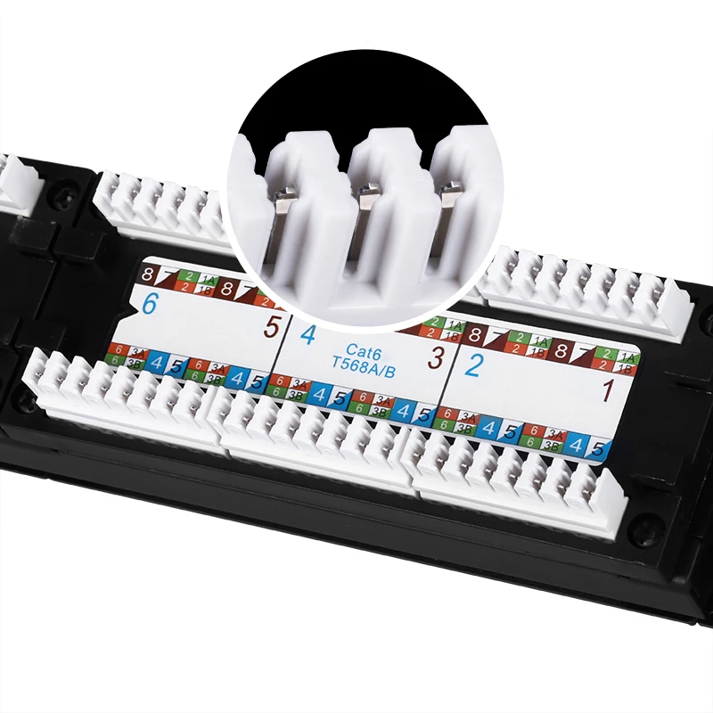 BELNET 24 порта RJ45 CAT6 Патч панель 1U 19 &quotдюймовый UTP unshield металлический Gig ethernet LAN