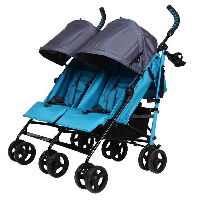 Двойная детская коляска для близнецов легкая портативная складная 2 в 1