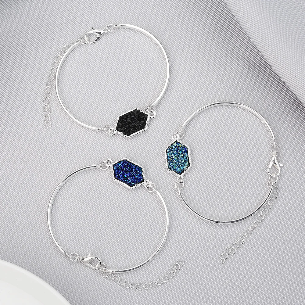14 Colors Women Bracelet Imitation Crystal Stone Bracelets Gold Silver Color Brand Jewelry for Womens gift sale
