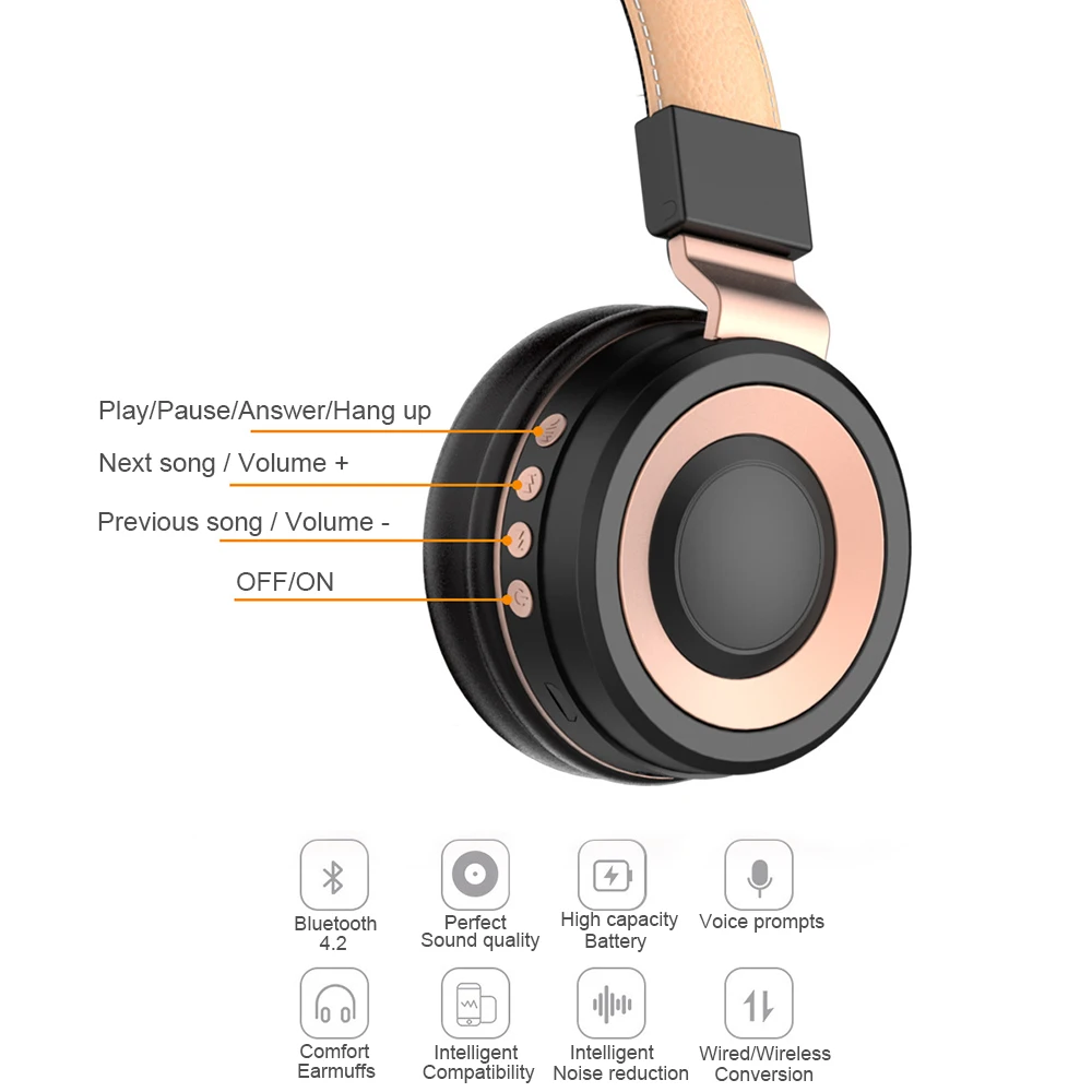 DOOLNNG B007 складные наушники Bluetooth Беспроводной Спорт гарнитура С микрофоном