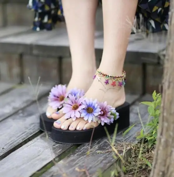 2017 г. новые модные летние женские шлепанцы на танкетке сандалии Повседневные