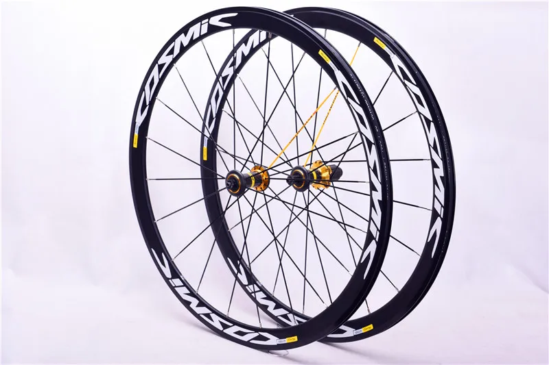 golden or white Новинка, карбоновая втулка, ультра светильник 700C, 40 мм, для шоссейного велосипеда, алюминиевый сплав, обод колеса, набор велосипедных передач, совместим с колесной вилкой - Цвет: golden or white
