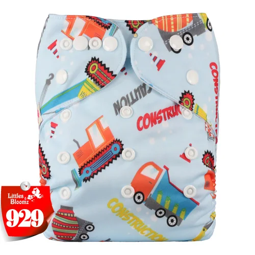 [Littles&Bloomz] Детские моющиеся многоразовые подгузники из натуральной ткани с карманом для подгузников, от 0 до 3 лет, один размер, летние сетчатые плавки - Цвет: 929