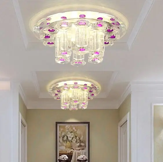 

Colorpai 5w LED modern ceiling lights living room crystal lampshade AC220-240V hallway LED lamps abajur luminaria