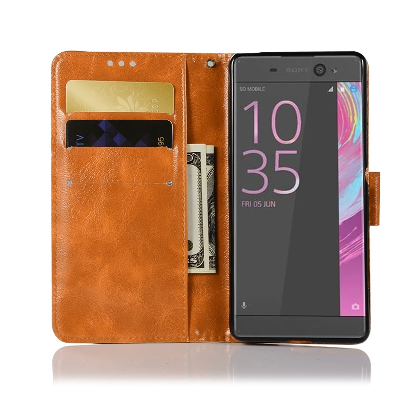 Для Sony Xperia L1 чехол Роскошный мягкий ТПУ и кожаный бумажник флип для телефона G3311