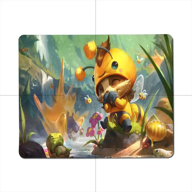 MaiYaCa нескользящий ПК League of legends Teemo заказной Ноутбук игровой небольшой коврик для мыши игровой плеер Настольный Ноутбук резиновый коврик для мыши - Цвет: 25X29cm