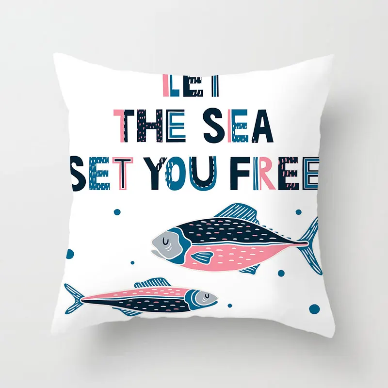 Houspace полиэстер Пич-скин Take me to the Sea для домашний декор подушки диван автомобиля