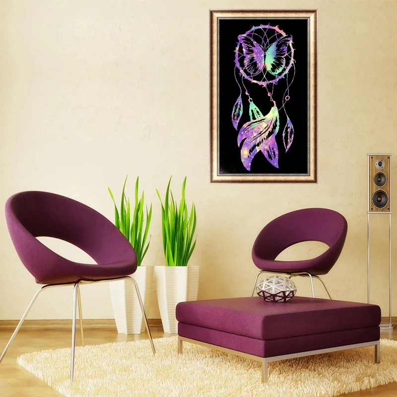 DIY 5D Rhinestone Diamond Embroidery Dream Catcher Painting Cross Stitch Decor