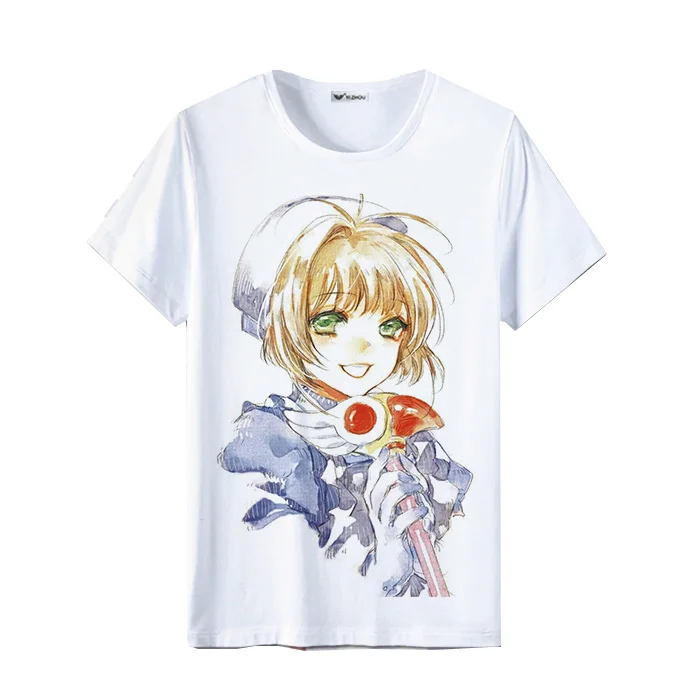 Cardcaptor Sakura, женская футболка Kawaii, короткий рукав, летняя, Femme, футболка, Harajuku, свободные топы, пара, одежда для девочек, милые пальто