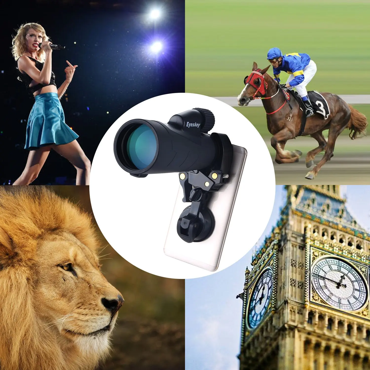 

Quick Photography Phone Adapter Mount Mobile Device Holder for inoculars monocular Spotting Scope Astronomical Telescope