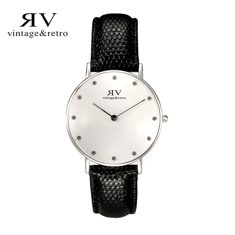 Кварцевые часы женские формы водонепроницаемый ультра тонкий большой циферблат