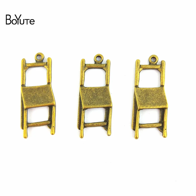 

BoYuTe (50 Pieces/Lot) 28*11.5MM Wholesale Antique Bronze Plated Zinc Alloy Chair Pendant Charms for Jewelry Making Diy Necklace