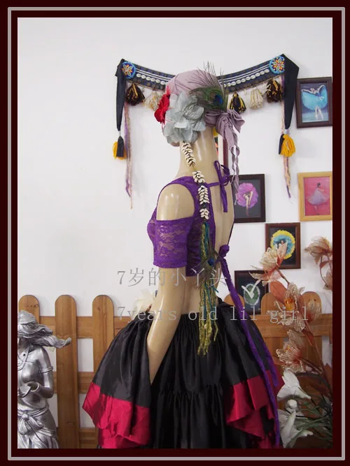 Кружевной топ для танца живота Ats Племенной чоли прямая короткий рукав DQ23 39 |