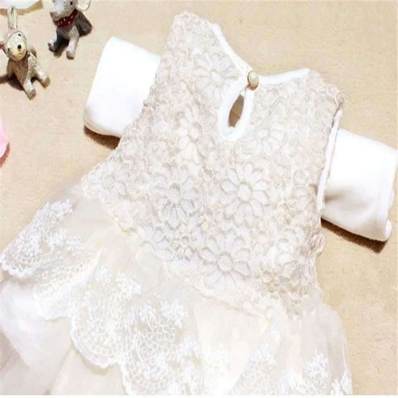 Кружевное платье с цветочным принтом и бантом для маленьких девочек принцессы