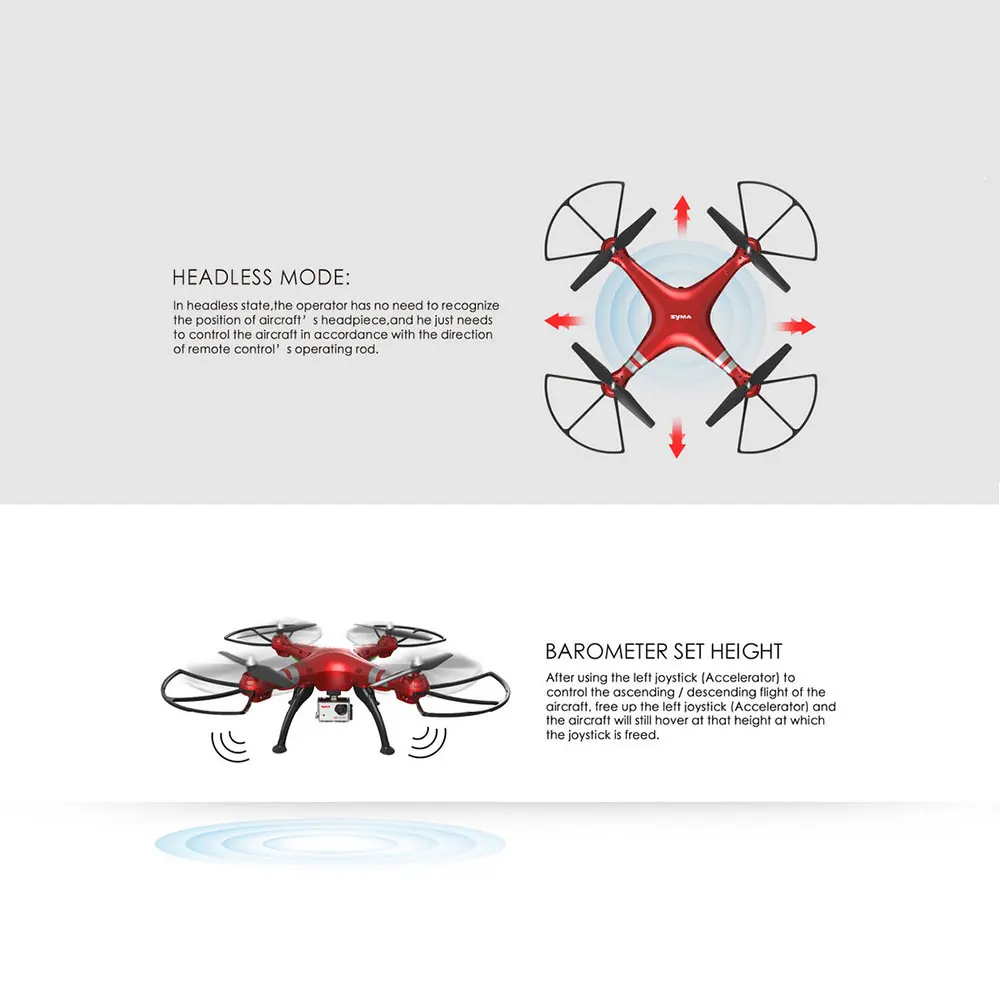 Syma X8HG RC Квадрокоптер Дроны с 8.0MP HD камерой барометр установить высоту и