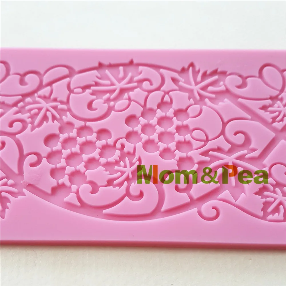 Силиконовая кружевная форма Mom & Pea GX167 бесплатная доставка украшение для торта 3D
