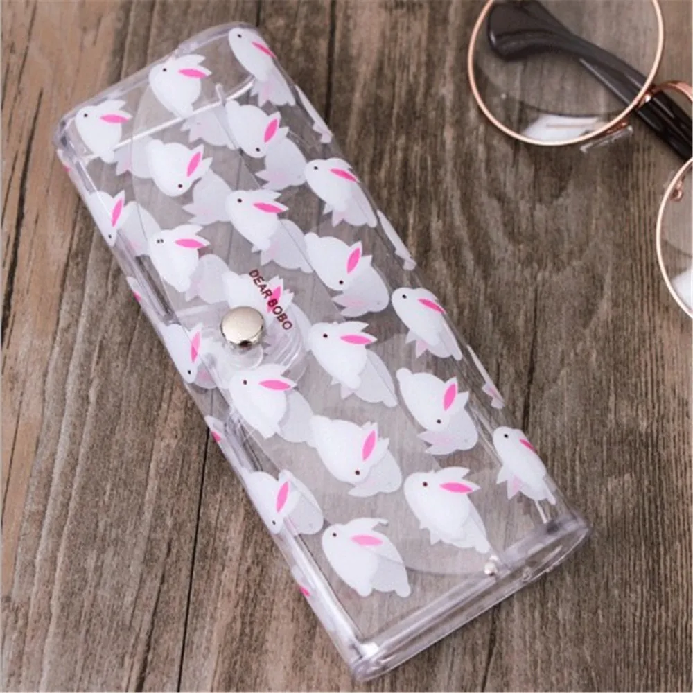Прозрачный Чехол для очков милый прозрачный футляр хранения модные аксессуары |