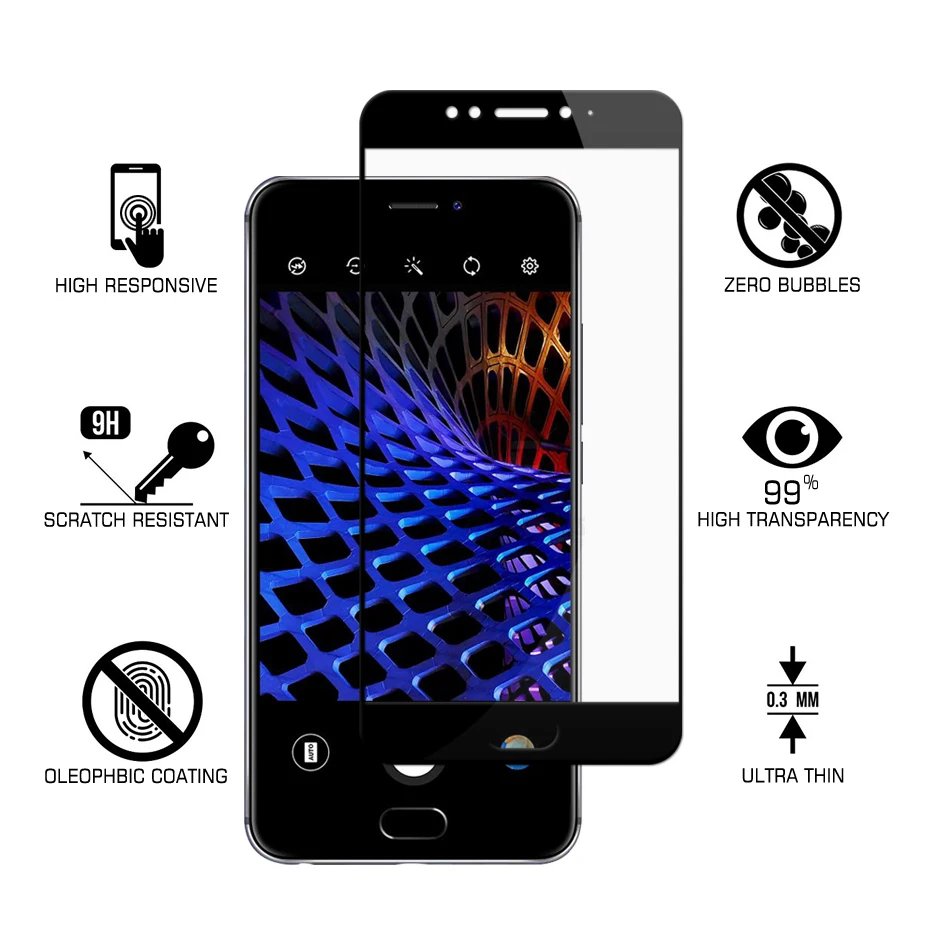 3D закаленное стекло для Meizu MX6 полное покрытие 9H защитная пленка Защита экрана MX