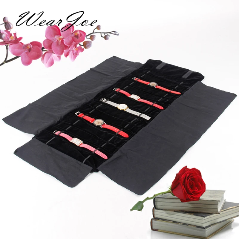 Портативная бархатная дорожная сумка для ювелирных изделий чехол хранения часов