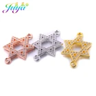 Золотаязвезда розового золота Давида 2 петли, подвески, аксессуары для женщин и мужчин, рукоделие, ювелирные изделия, браслет, ожерелье, серьги, изготовление