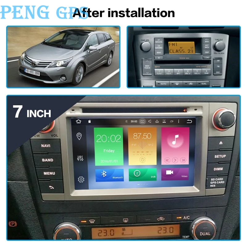 Новейший автомобильный DVD плеер с GPS навигацией для Toyota Avensis T27 2009 2015 Головной блок