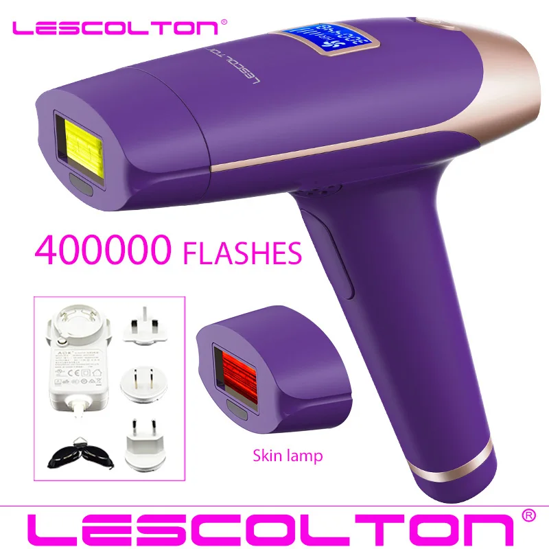 Lescolton 4в1 IPL эпилятор, постоянное лазерное удаление волос, ЖК-дисплей, 1000000 импульсов, лазерный Фотоэпилятор для бикини
