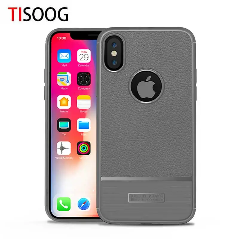 Новейший чехол TISOOG для iphone x полный защитный из поликарбоната и ТПУ силиконовый