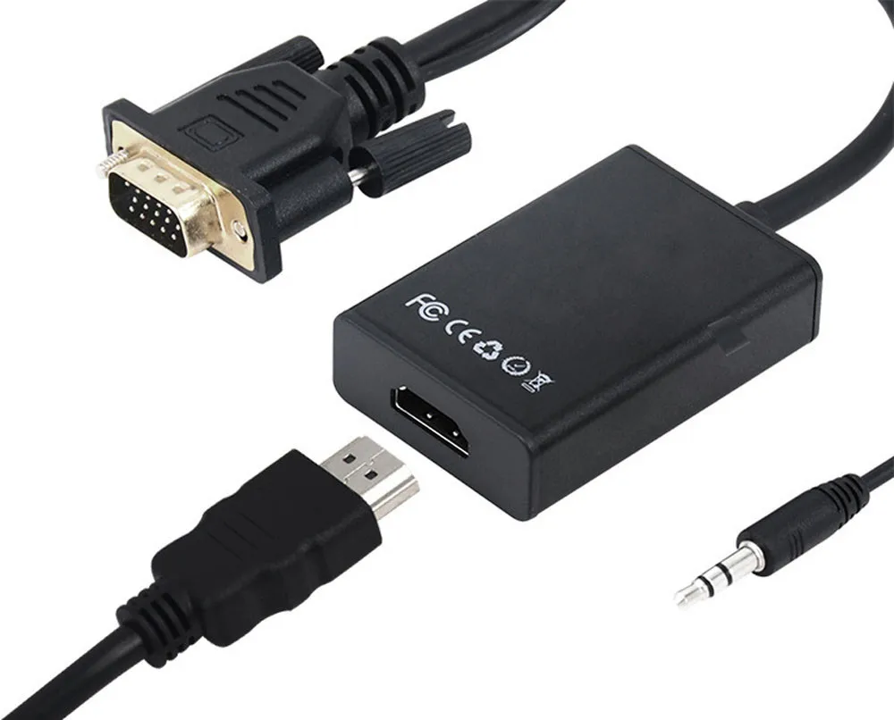 VGA выход HDMI 1080P HD + Аудио ТВ AV Видео кабель конвертер адаптер расширение Прямая