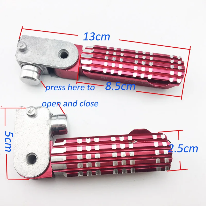 Универсальные алюминиевые мотоциклетные складные колышки комплект из 2