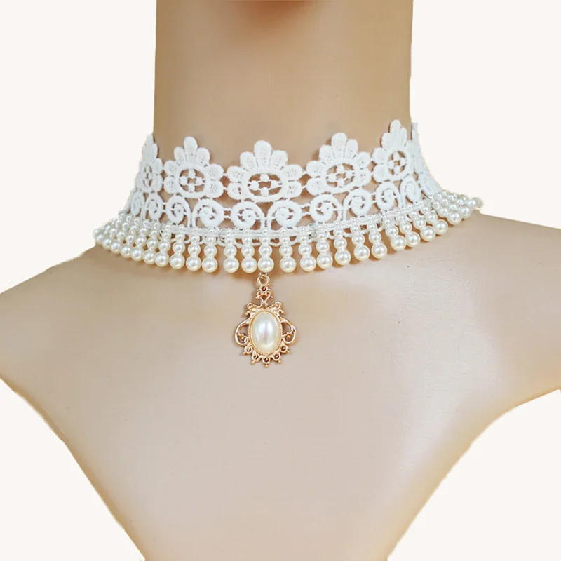 Женское ожерелье ручной работы с кулоном из искусственного жемчуга|wedding signature|choker