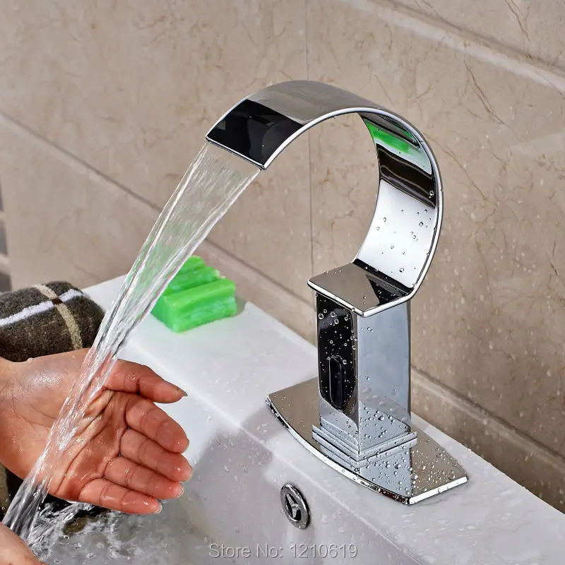 Uythner Недавно хромированная отделка автоматический датчик для ванной комнаты