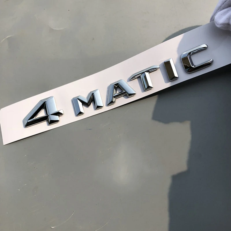 Глянцевая черный серебристый цвет 4matic буквы эмблема на багажник разрядки