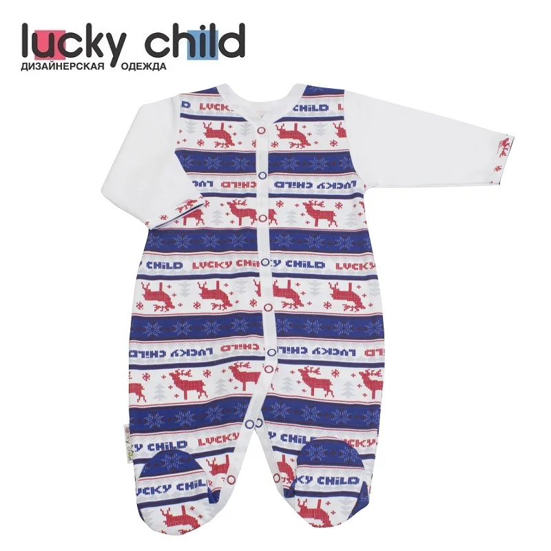 Комбинезон Lucky Child с начёсом для мальчиков и девочек арт. 10-1f (Скандинавия) [сделано
