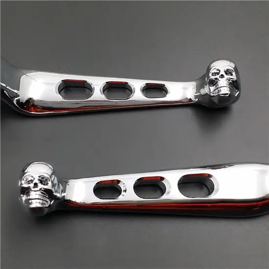 Хромированный рычаг тормозной муфты с черепом для Harley Fat Boy Dyna Road King 883 1200 FLHR|Рычаги