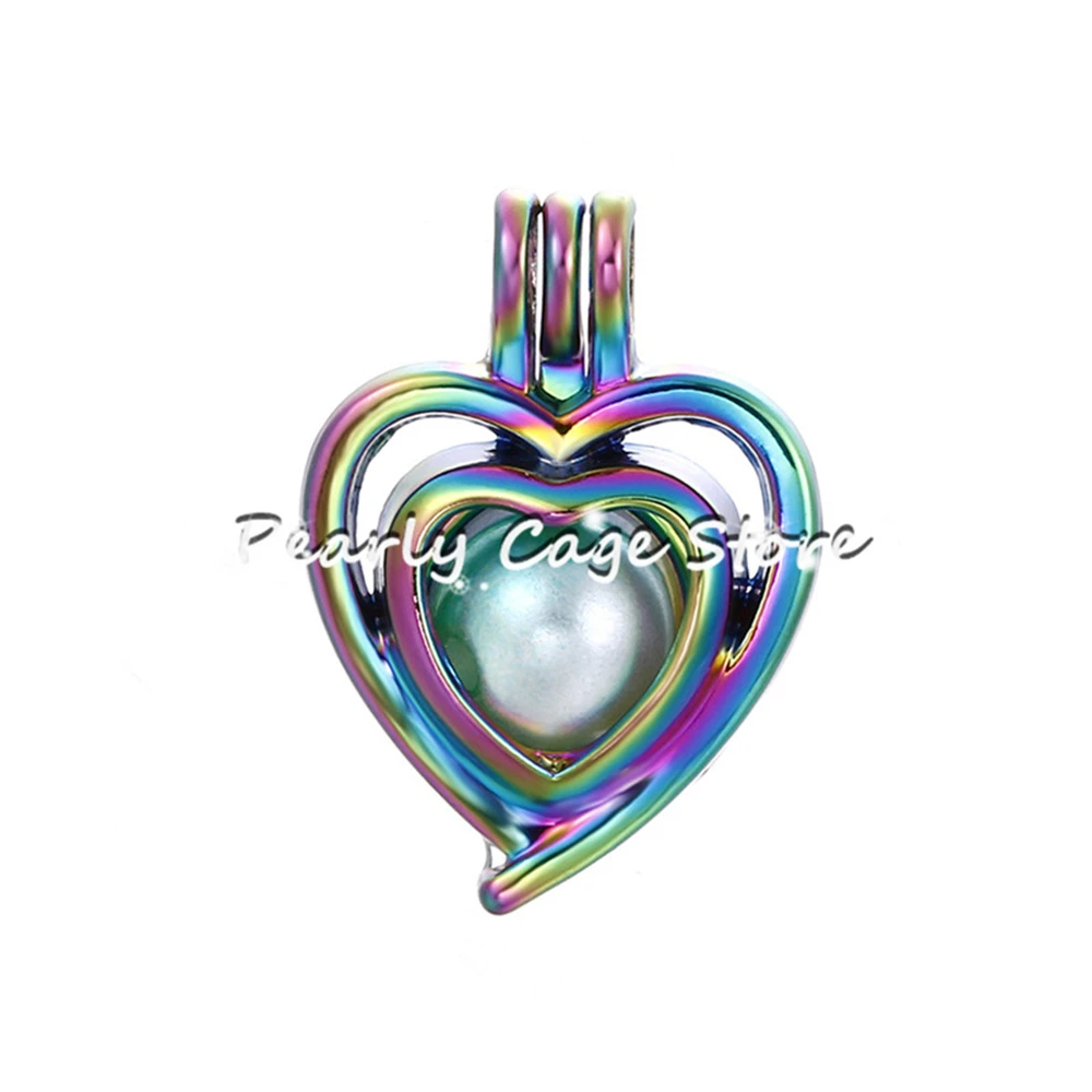 5 шт. радужные бусины с надписью Mom Love Heart для матери и ребенка жемчужные клетка