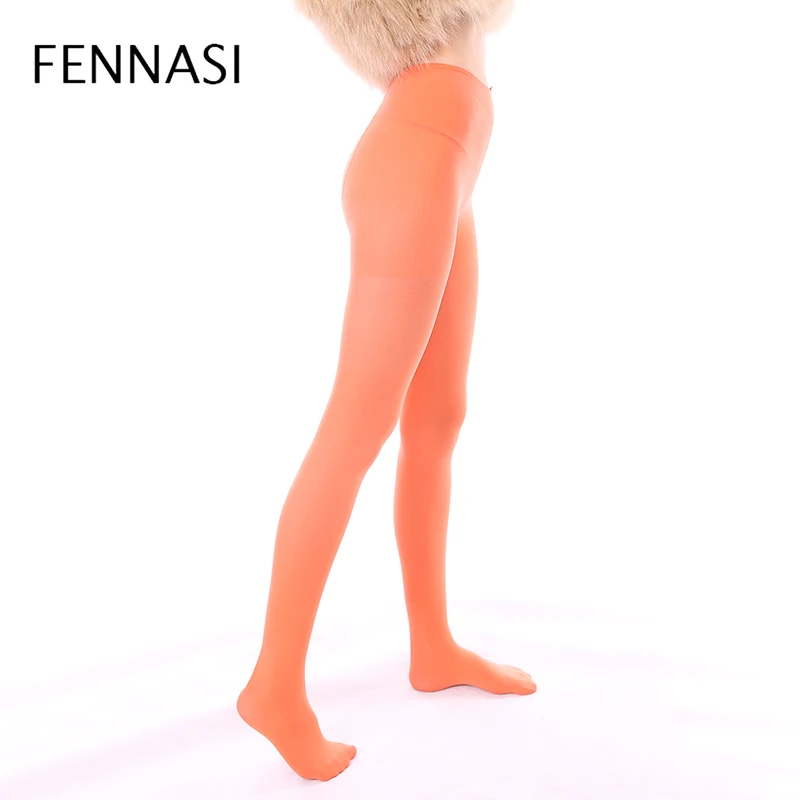 Сексуальные колготки FENNASI карамельных цветов женские Nylons белые Fantasy цветные
