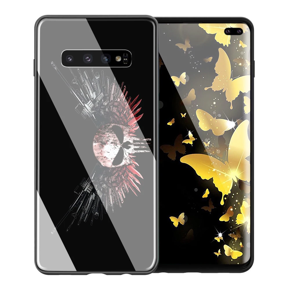 TG10 YIMAOC комиксов Marvel Дэдпул Стекло чехол для samsung Galaxy S7 S8 S9 S10 Plus, Note 8, 9, 10, A50 A20 A10 A70 - Цвет: TG10