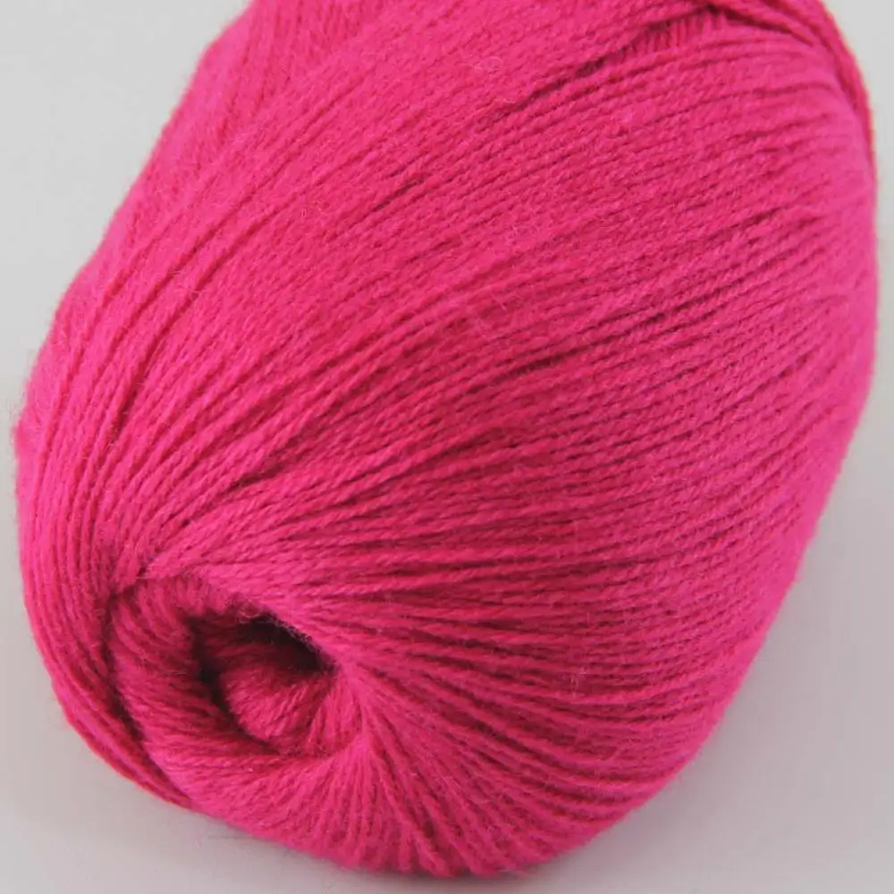 Berry Pink 605 Высокое качество чистый кашемир Роскошная теплая мягкая пряжа ручной вязки 233601-233620 - Цвет: Berry Pink 605