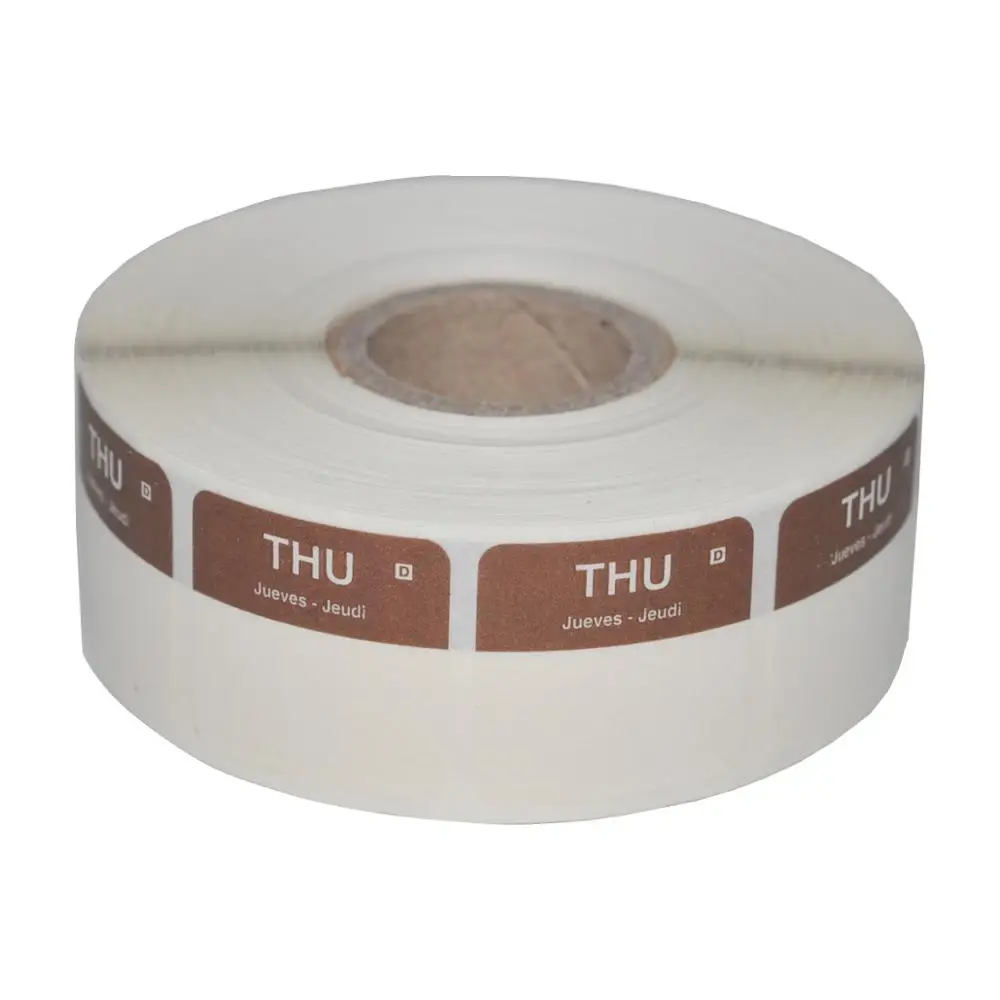 1000 этикеток 1 &quotX1&quot Dissolvable Food Day of the Week ротационные этикетки безопасные