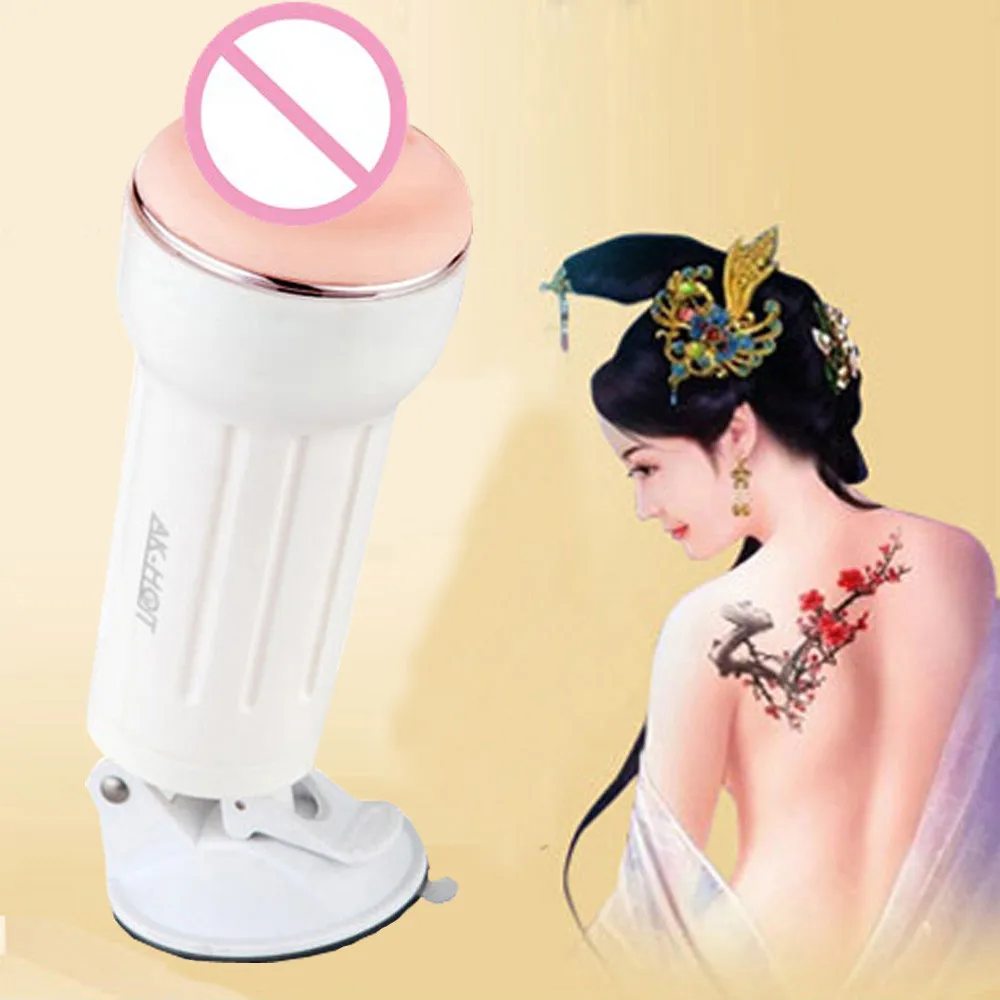 male masturbator Silica gel vibrating Men's masturbation Sex Toy Male Oral Masturbation Rotate Utterance Electric w418 | Красота и