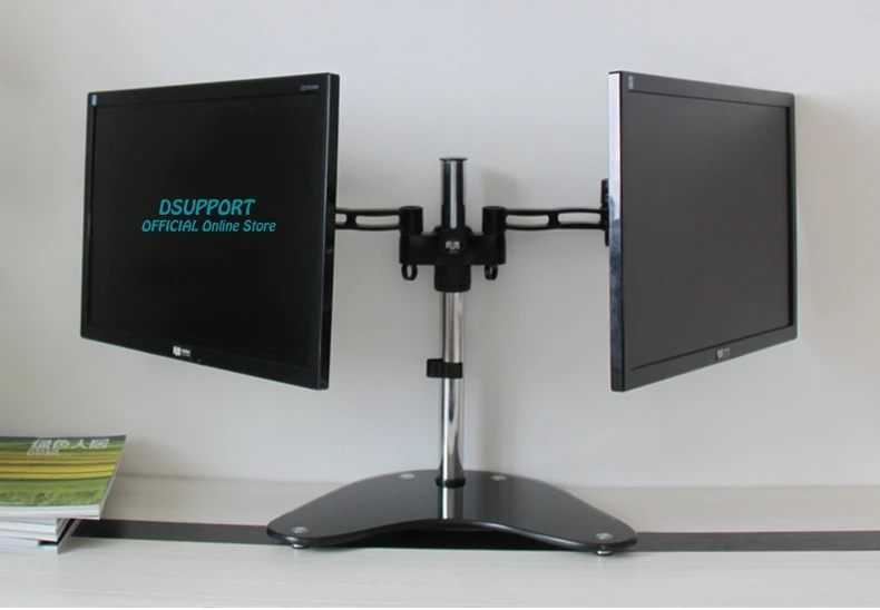 Настольный держатель для двух мониторов 13 27 дюймов вращение на 360 градусов полная