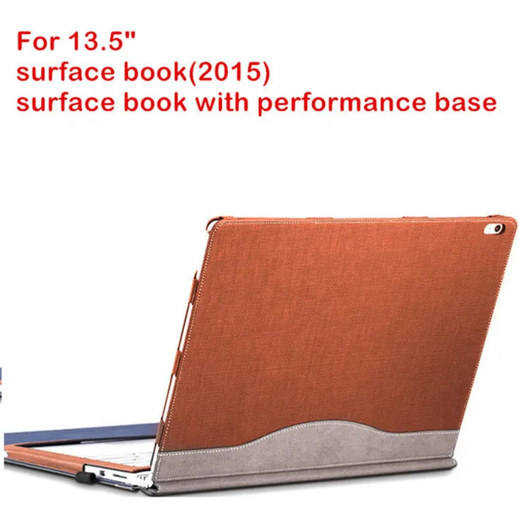 Brown Чехол из искусственной кожи для microsoft Surface Book, 13,5 дюймов, планшет, ноутбук, рукав, чехол для SurfaceBook, съемный защитный чехол - Цвет: Brown