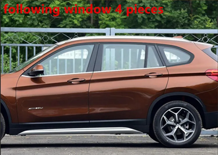Полная отделка окна из нержавеющей стали декоративные полосы для BMW X1 2016 молдинг