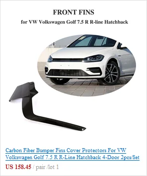 Для Volkswagen VW Golf MK7 7,5 база GTI R Rline 14-18 задний бампер отражатель лампы заднего светильник со светоотражающими элементами 2 шт./компл. из АБС-пластика